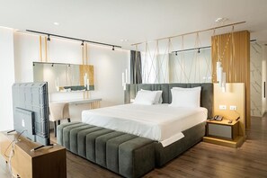 Suite - havudsigt | Minibar, gratis Wi-Fi, sengetøj