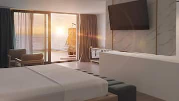 Doppelzimmer, eingeschrÀnkter Meerblick