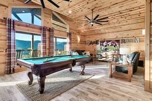 Game room - Smoky Mtn Luxury Cabin • 3BR w/ Stunning Views + Games + Hot Tub (Pigeon Forge)