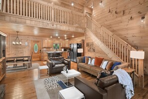 Smart TV, fireplace, video games, table football