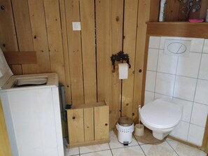 Een haardroger, toiletpapier
