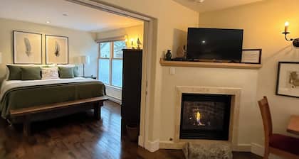 Extra Large Cozy 1 BR, chairlift just outside, ski in, fireplace, hardwood floor