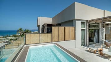 Petite Suite Sea View Outdoor Hot Tub | 1 soveværelse, pengeskab på værelset, mørklægningsgardiner, lydisolering