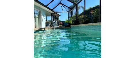 Outdoor pool, a heated pool