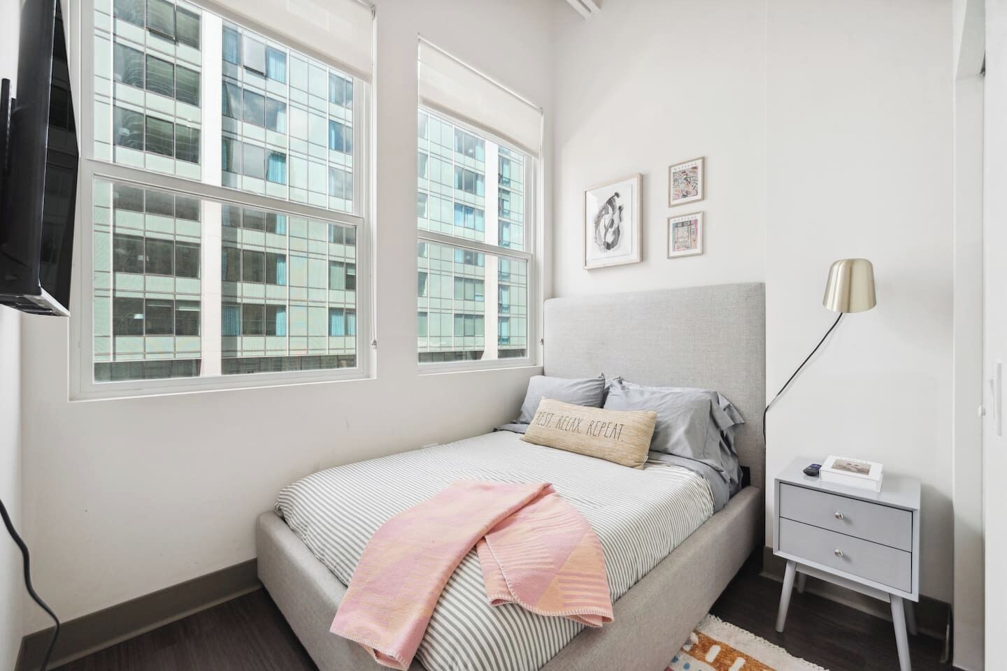 Desk, iron/ironing board, travel crib, free WiFi