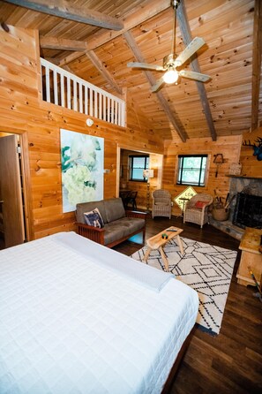 Superior Cabin, 1 King Bed, Mountainside (Pet Friendly) | Living area