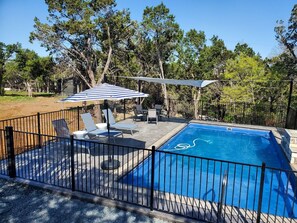 Piscina all'aperto, una piscina riscaldata