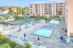 A heated pool