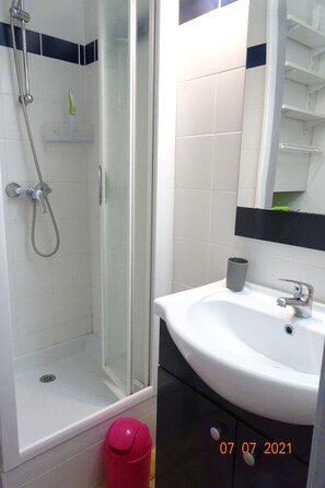 Shower, hair dryer