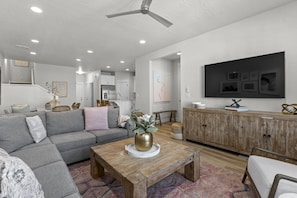 Townhome, 3 Bedrooms | Living area | 36-inch TV with digital channels