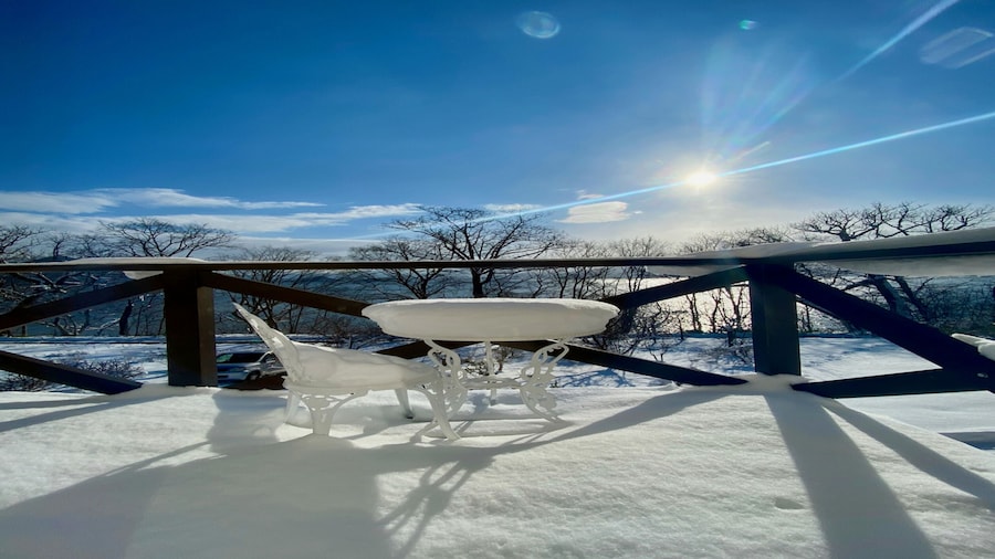 Yellow House by Lake Toya