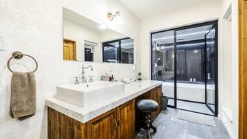 Hair dryer, soap, shampoo