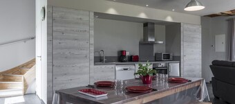 Renovierte FerienhÀuser auf Bauernhof, Terrasse und skandinavisches Design