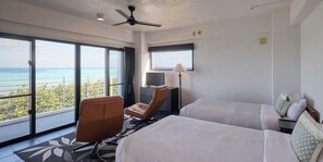 Kamar Twin Mewah, Bebas Asap Rokok (301 Wave) | Bantalan ekstra lembut, ruang kerja ramah laptop, dan Wi-Fi gratis