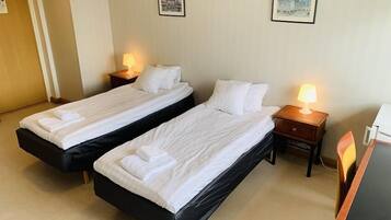 Desk, free WiFi, bed sheets