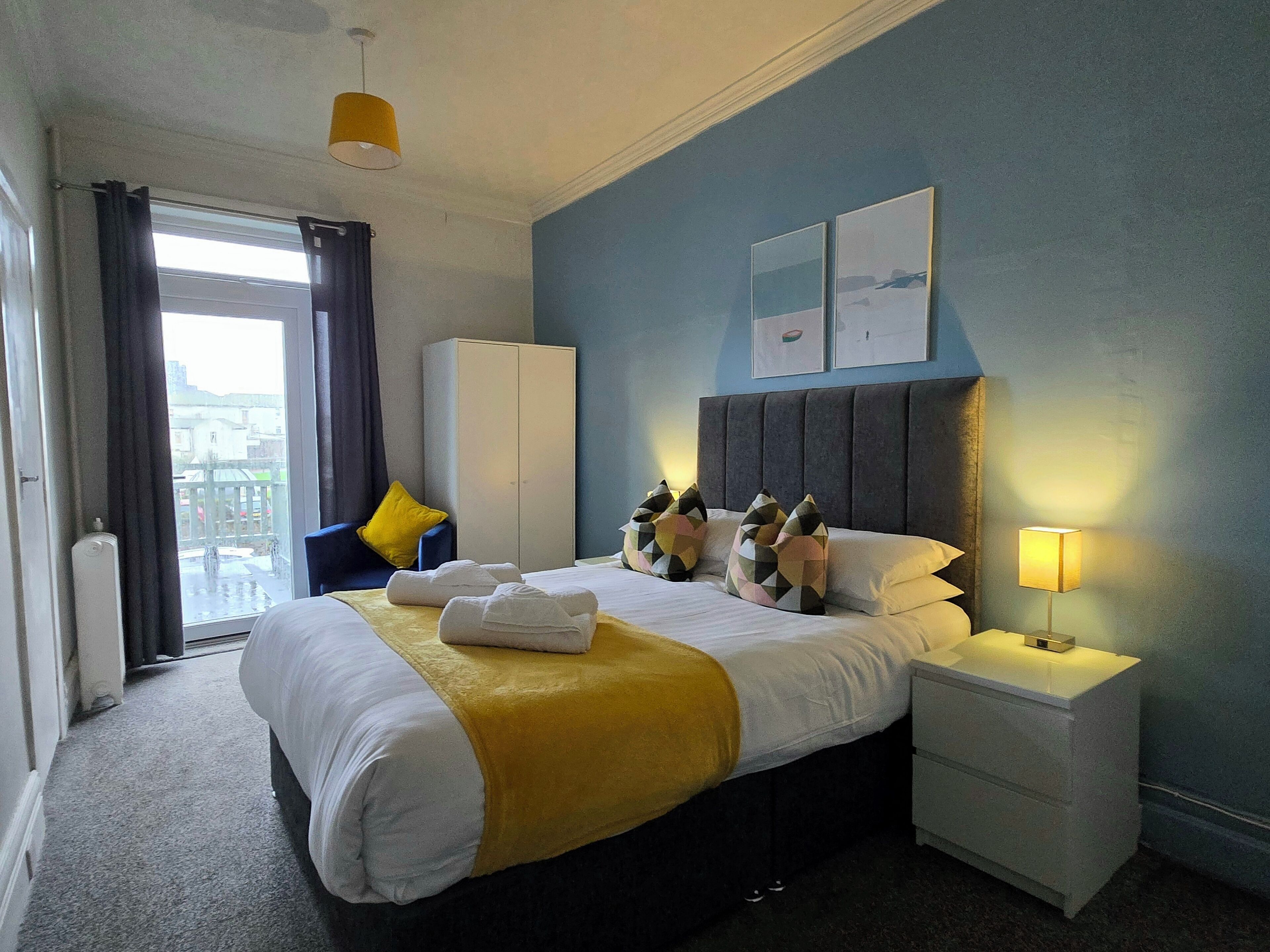 Chambre Double Classique, balcon, vue partielle sur la mer