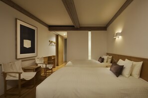 Twin Room, Non Smoking, Ground Floor | Down comforters, minibar, in-room safe, iron/ironing board - Benesse House (Naoshima)