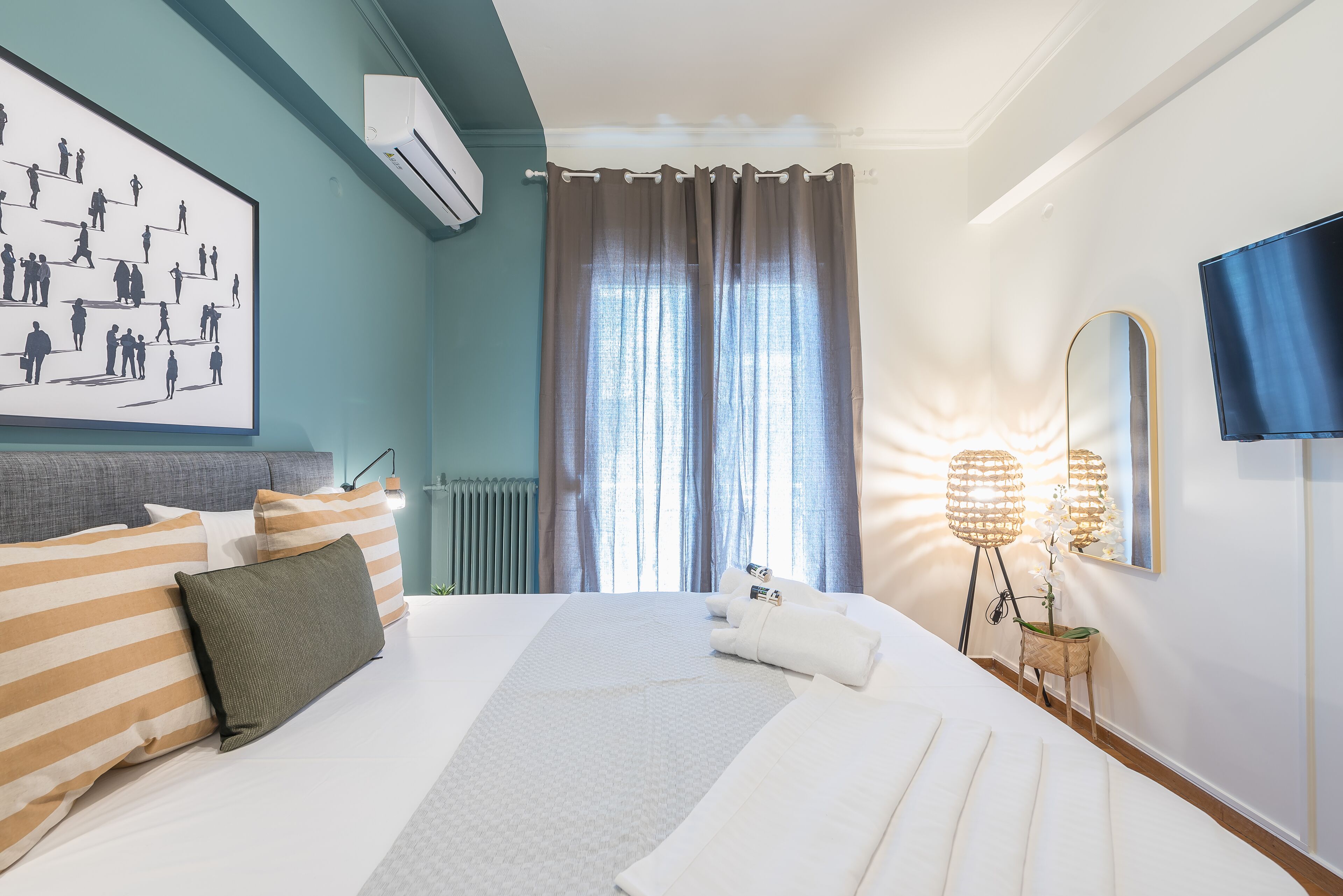 Habitación doble urbana | Escritorio, espacio para trabajar con laptop y wifi gratis 