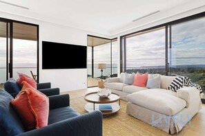 Télévision, cheminée, espaces bureaux