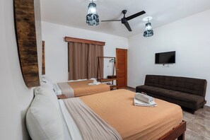 Family Quadruple Room, 1 Bedroom | 1 bedroom, blackout drapes, iron/ironing board, free WiFi