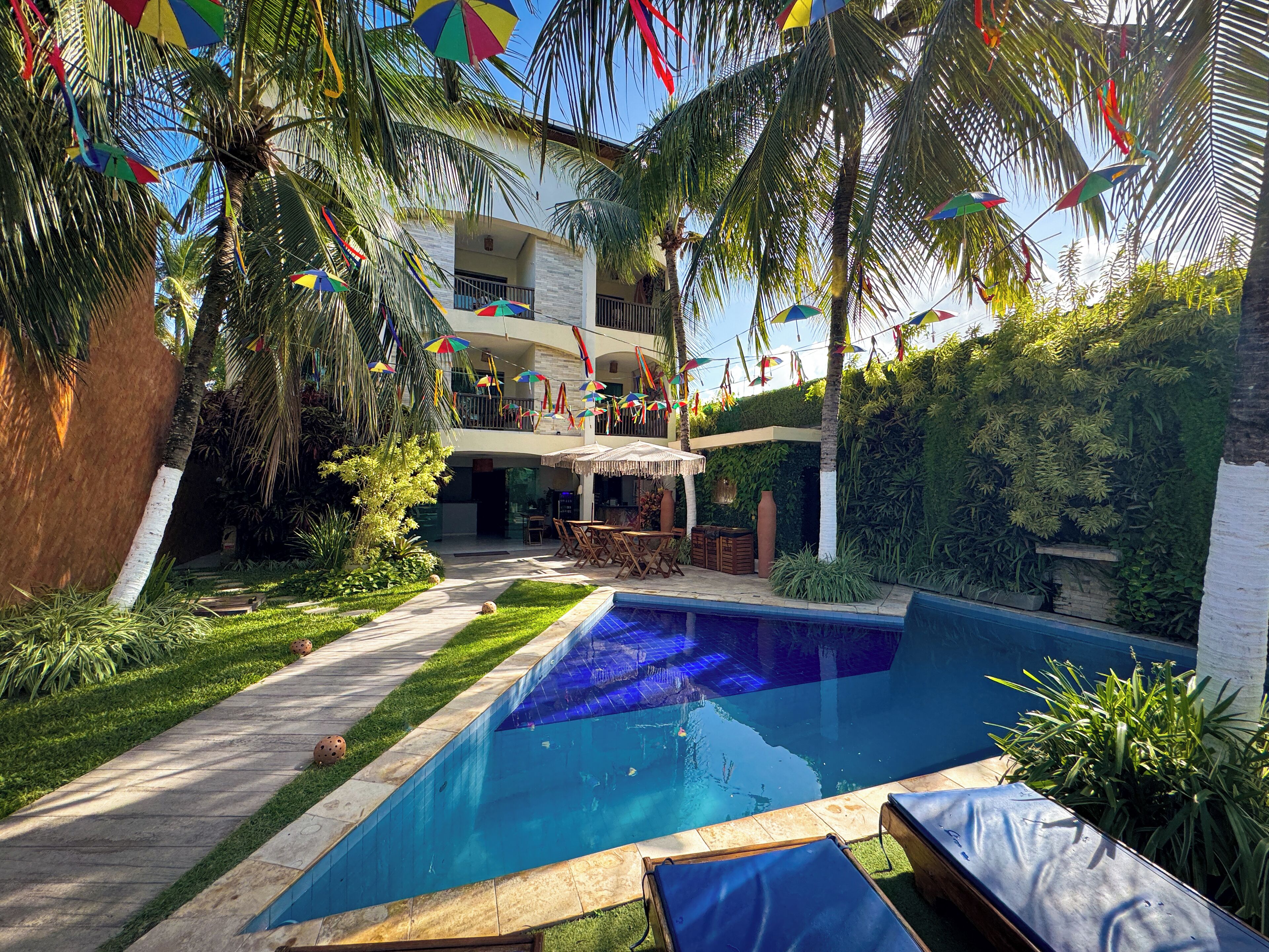 Outdoor pool, open 9:00 AM to 9:00 PM, pool umbrellas, sun loungers