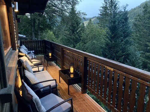 Chalet vue de rêve confort & nature, sauna, rando, ski