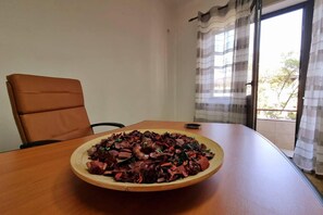 Apartment | Private kitchen | Fridge, microwave, oven, stovetop