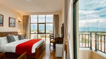 Deluxe Double Room, Balcony, Mountain View | In-room safe, desk, soundproofing, iron/ironing board