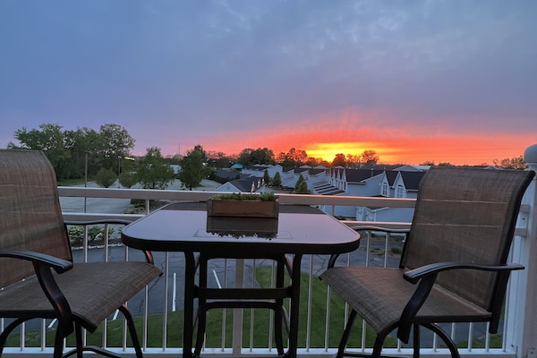 Sunset from deck view