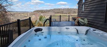 Stunning views, amazing gathering spaces, NOW with HOT TUB