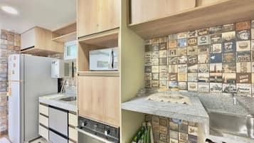 Apartamento exclusivo | Cozinha privada | Geladeira, micro-ondas, fogão, lava-louças