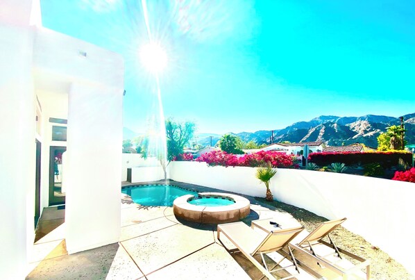 A heated pool