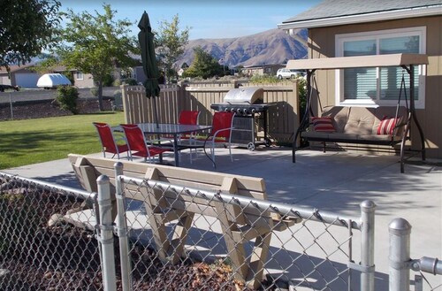 Two bedroom, three bathroom fenced yard. Game room with hide a bed. Pet friendly