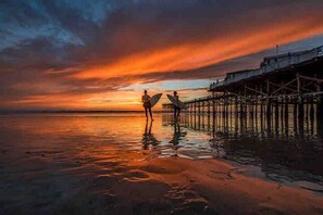 In Strandnähe, Liegestühle, Strandtücher