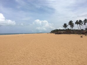 Vlak bij het strand