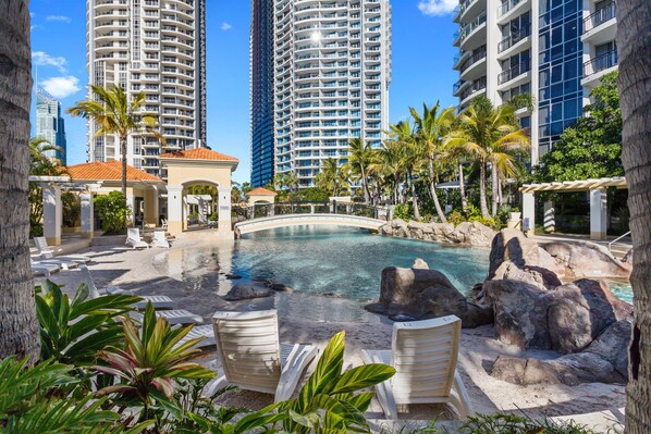 Indoor pool, outdoor pool