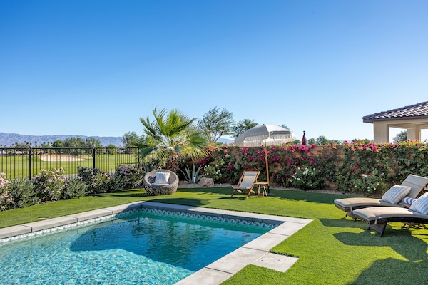 View out from the patio looking onto golf course. View has since been enhanced!