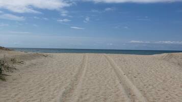 Beach nearby, sun loungers