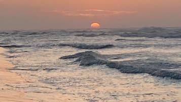 Beach nearby, sun-loungers