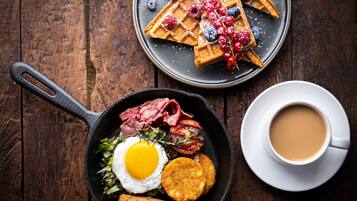 Daily buffet breakfast for a fee