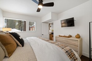 Cabana com design assinado | 1 quarto, Wi-Fi de cortesia, roupa de cama