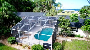 Outdoor pool, a heated pool