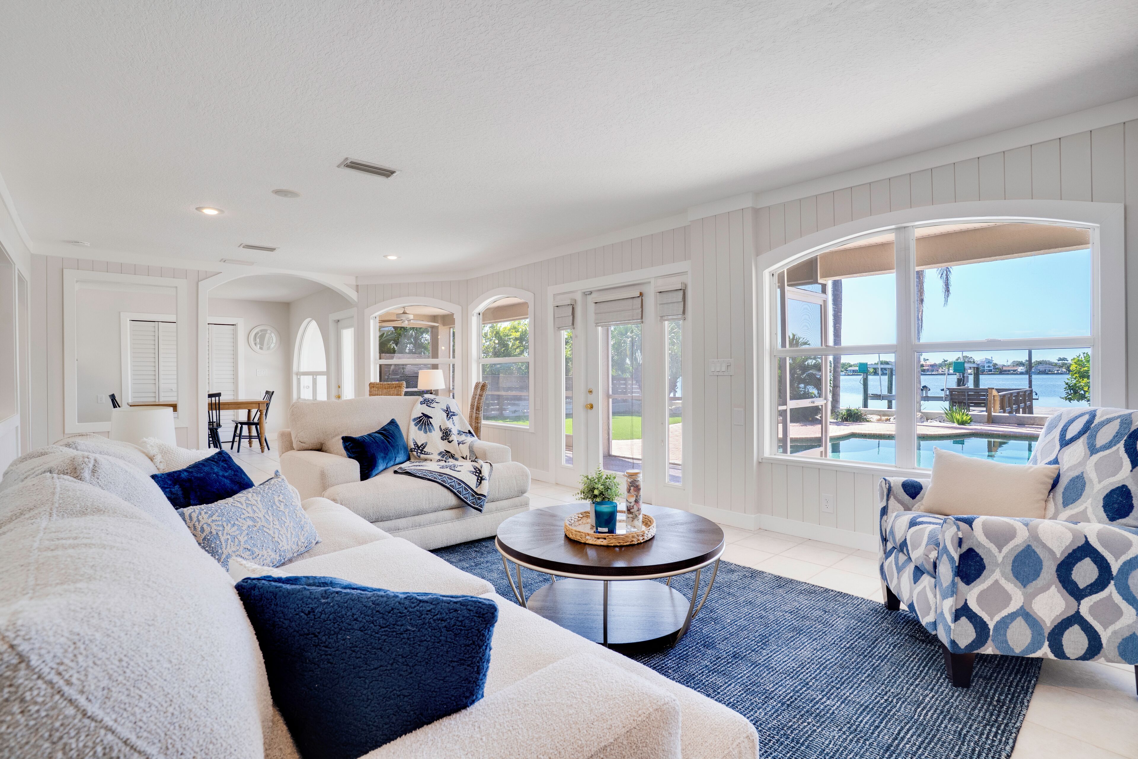 Flat-screen TV, DVD player