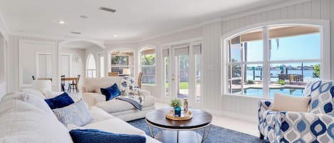 Flat-screen TV, DVD player