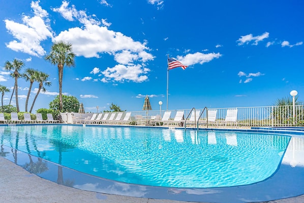 A heated pool