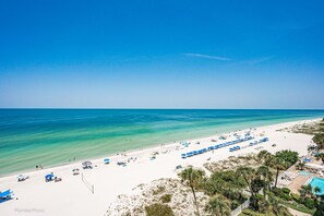 On the beach, beach towels - Sand Castle I 901 - GULF FRONT WRAP BALCONY Condo! (Indian Shores)