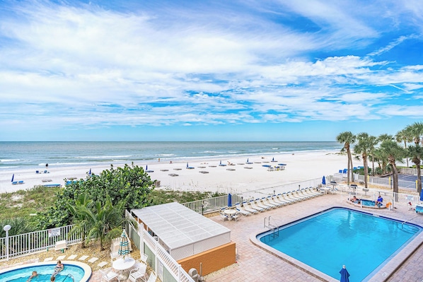 A heated pool - FREE PERKS INCLUDED!! Sand Castle II 301 - GULF FRONT Condo! (Indian Shores)