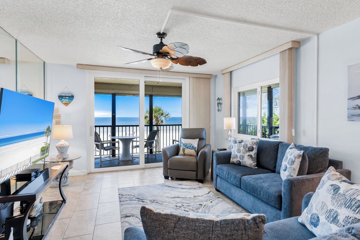 Flat-screen TV, DVD player