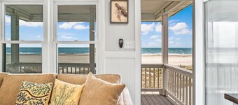 Direct Oceanfront Home on Holden Beach, Endless Views, 2 Living Areas, Updated