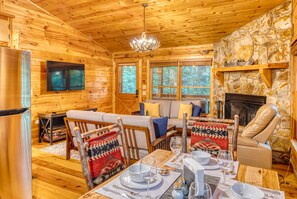 Smart TV, fireplace, computer monitors